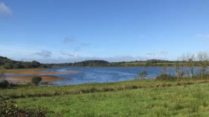 a view of a large lake in a field at Cootehall in Boyle