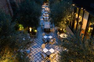 an overhead view of a patio with tables and chairs at Seventy Barcelona in Barcelona