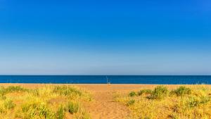 a sandy beach with the ocean in the background at Dimora 85 in Policoro