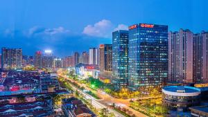 Nespecifikovaný výhled na destinaci Zhangzhou nebo výhled na město při pohledu z hotelu