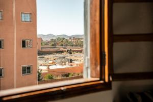 a view from a window of a building under construction at Hostel Assafar in Ouarzazate