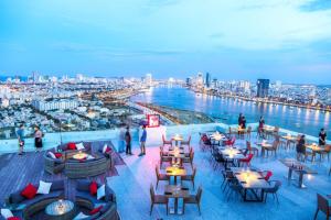 a view of the city from the rooftop of a building at Golden Bay Danang in Danang