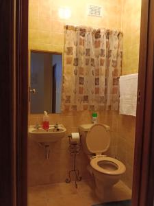 a bathroom with a toilet and a sink at The Victorian Villa in Chintsa +8 photos