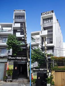 a large white building with a sign for a hotel at Kha Thy Hotel 2 in Ho Chi Minh City