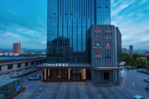 a view of a building with stained glass windows at Maihao Hotel in Rujiazhuang