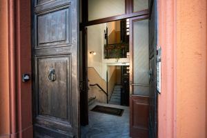 an open door to a hallway with a stairway at Al Bastione di Cagliari in Cagliari +142 photos