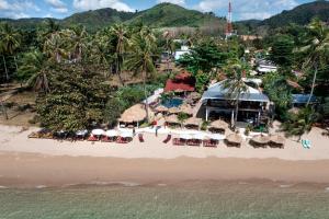 an aerial view of a resort on a beach at Bungalow - Sleeps 2 - Terrace - Beach Close in Ko Lanta +22 photos