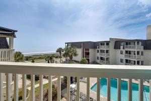 a view of the beach from the balcony at Ocean-View Balcony! Myrtle Beach 3rd-Floor Retreat in Myrtle Beach