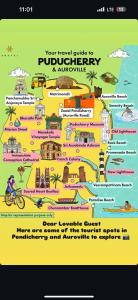 a poster with a map of a resort at Bamboo in Kuilapayam