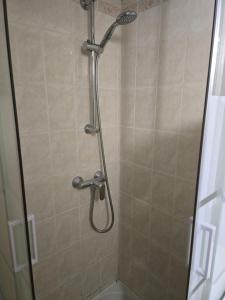 a shower with a shower head in a bathroom at Ocean 300m Gare Centre ville Wifi Parking gratuit in Belfort