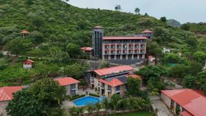 an aerial view of the resort at The Divine Hills Resort Suites with Private Pool Near IIM Udaipur in Nāi