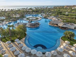 an aerial view of a pool at a resort at Steigenberger Aldau Beach Hotel in Hurghada