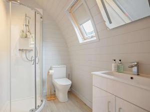 a bathroom with a toilet and a sink and a shower at 2 Bed in Tain oc-81339 in Nigg