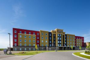a rendering of the exterior of a building at Hampton Inn & Suites Edmonton St. Albert, Ab in Edmonton