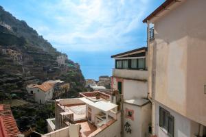 a view of a city from a building at La mia casetta al mare in Minori