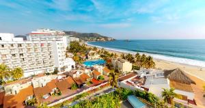 an aerial view of a resort and the beach at Park Royal Beach Ixtapa - All Inclusive in Ixtapa