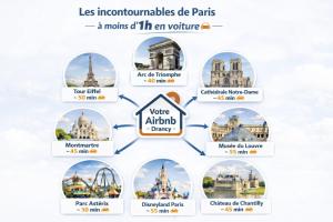 a map of cities in the world at Premium Spa Suite Jacuzzi Hot Tub Massage Chair near Paris Eiffel Tower-Stade de France-CDG Airport in Drancy