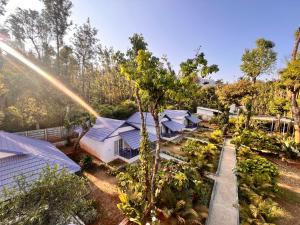 an overhead view of a house with a garden at Shree Kalya Resort- Chikmagalur in Chikmagalūr