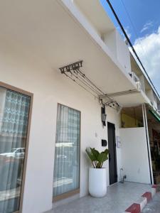 a white building with a plant on the side at The Atelier House in Krabi +35 photos