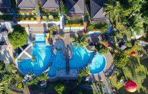 an overhead view of a pool at a resort at Gamboa's Orchard Malilipot Albay in Malilipot +202 photos