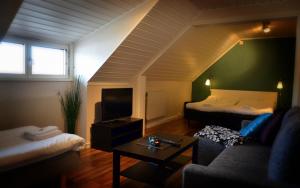 Posezení v ubytování Hotell Gamla Staden
