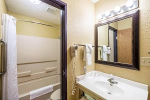 a bathroom with a sink and a mirror at Quality Inn Scottsbluff in Scottsbluff