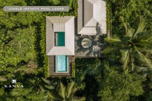 an aerial view of a villa with a swimming pool at Kanva Ubud in Tegalalang