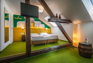 Posteľ alebo postele v izbe v ubytovaní BoutiqueHOTEL Donauwalzer