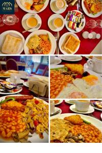 a collage of pictures of different plates of food at MARS Hotel Seaview Blackpool in Blackpool