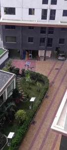 an aerial view of a building with a courtyard at Hillary homes in Nairobi