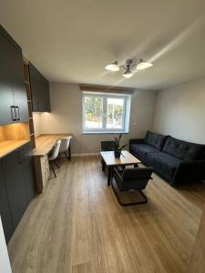 a living room with a couch and a table at Apartament rodzinny in Łańcut