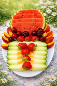 a plate of fruit on a table at Hotel Wappenhof in Braunlage