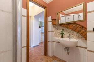 a bathroom with a sink and a mirror at Ginger House in Usigliano +41 photos