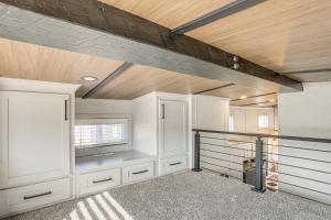 a room with white walls and a wooden ceiling at "Cozy Montana" Home w/ Mountain Views! in Kalispell