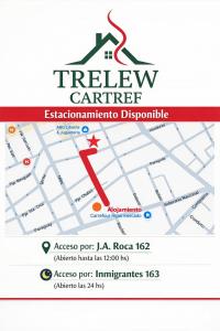 a ticket for the trainen center with a map at Trelew Cartref-Departamento Familiar Cerca del centro in Trelew