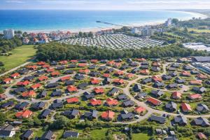 an aerial view of a suburb with the beach at Resort 2 Sea Lodge C 51 in Großenbrode