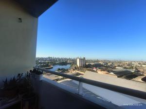 a view of a city from a balcony at Vista sur in Buenos Aires