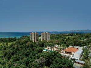 an aerial view of a resort and the ocean at The Atta Terrace Club Towers in Onna