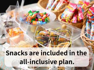 snacks are included in the all inclusive plan at Hotel Takimoto in Yamanouchi