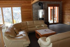 Χώρος καθιστικού στο Chalet du Chef
