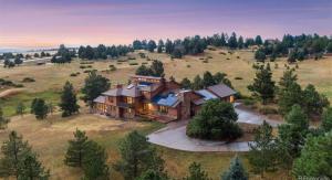 an aerial view of a large house in a field at Bayou Hills BnB in Parker