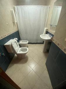 a bathroom with a toilet and a sink at Patagonico in Puerto Madryn