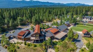 an aerial view of a home with a large house at Suncadia Craftsman in Cle Elum