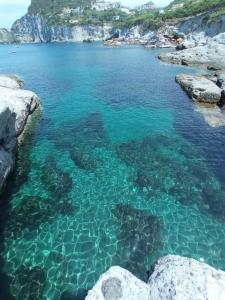 a view of a body of water with rocks at Il Nido di Chiara in Formia