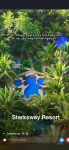 a flyer for a resort with a picture of a river at Starksway Resort in San Juan