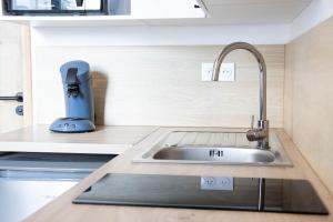 a kitchen with a sink and a mixer at Appartement à thermal in Nancy +36 photos