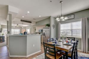 a dining room and kitchen with a table and chairs at Amazing 2 bed 2 bath with Gorgeous View in Branson