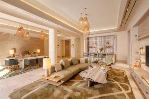 a living room with a couch and a table at BIJAL in Side