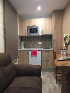 A kitchen or kitchenette at Hotel Apartamentos Barrau