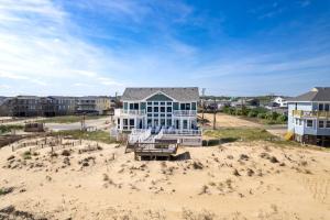 an aerial view of a house on the beach at 4000 - Fragile Magic in Kitty Hawk